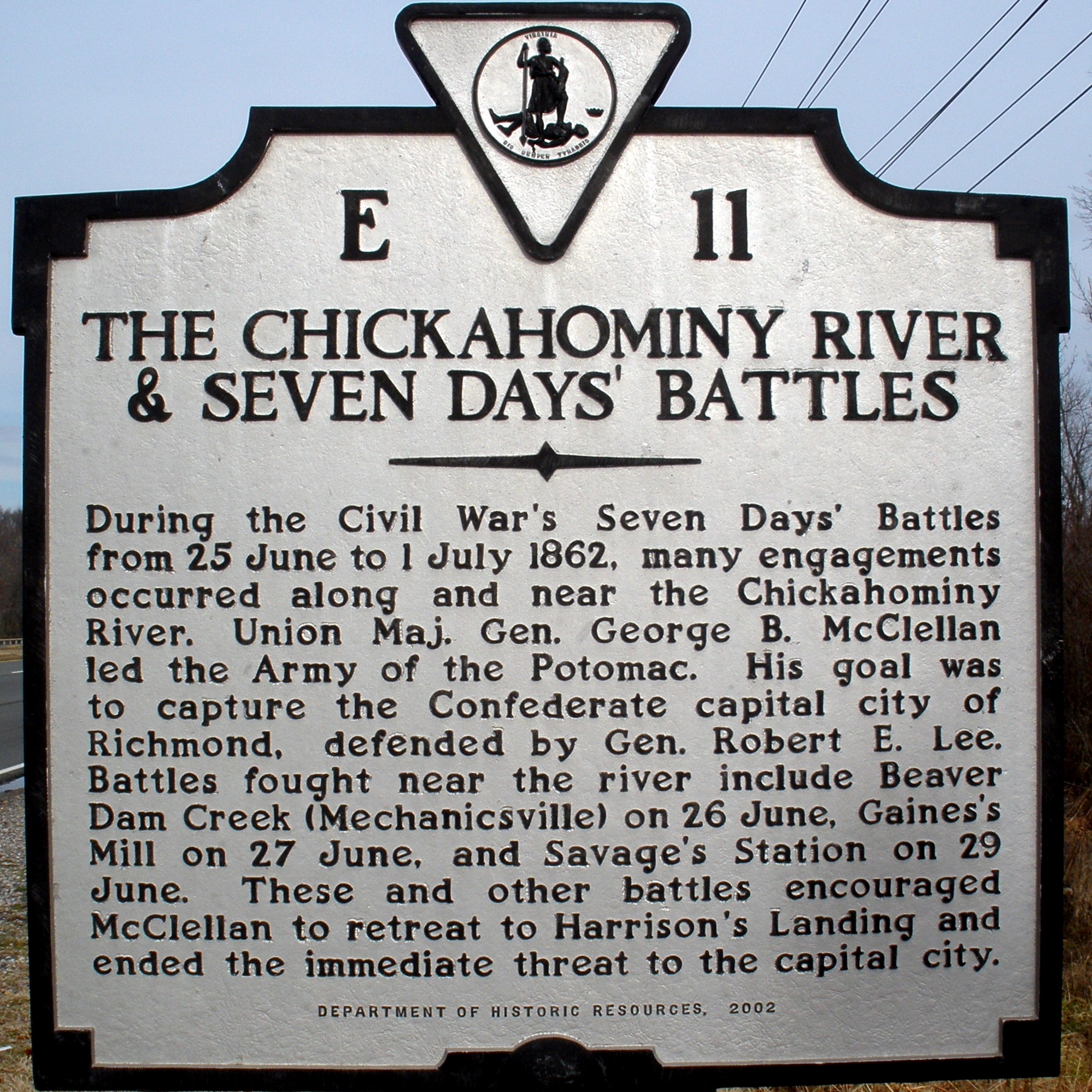 The Chickahominy River & Seven Days