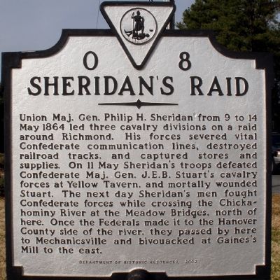 Sheridan's Raid Marker image. Click for full size.