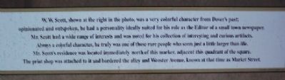 W. W. Scott Marker Text image. Click for full size.