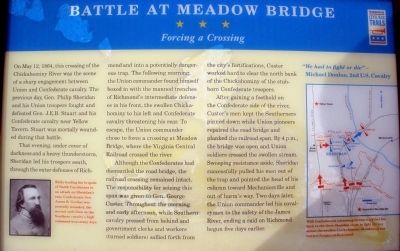 Battle at Meadow Bridge Marker image. Click for full size.