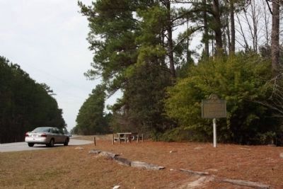 Historic Roads And Indian Trails Marker, looking north along US 301 at picnic area image. Click for full size.