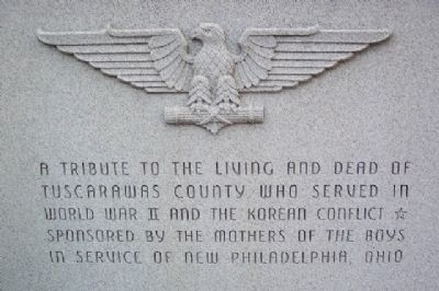 Tuscarawas County World War II and Korean Conflict Memorial. Click for full size. Tuscarawas County World War II and Korean Conflict Memorial image. Click for full size.
