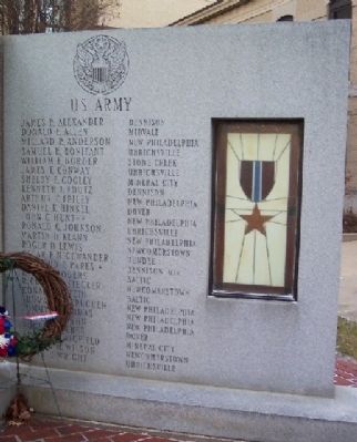 Tuscarawas County Viet-nam Veterans Memorial Army Panel image. Click for full size.