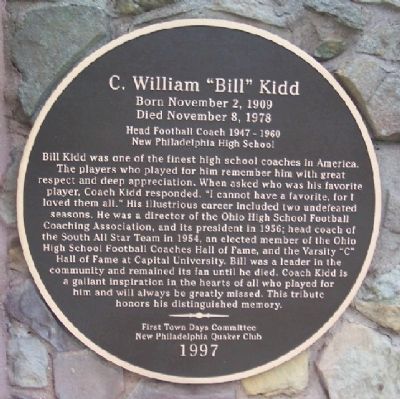 C. William "Bill" Kidd Marker. Click for full size. C. William "Bill" Kidd Marker image. Click for full size.