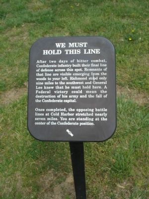 We Must Hold This Line Marker. Click for full size. We Must Hold This Line Marker image. Click for full size.