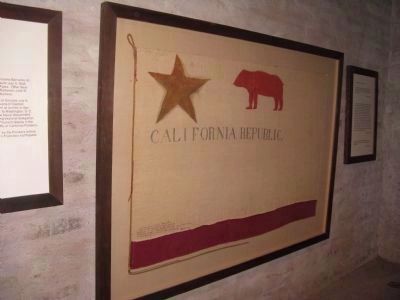 Original Bear Flag Replica on Display at Sonoma Barracks Museum image. Click for full size.