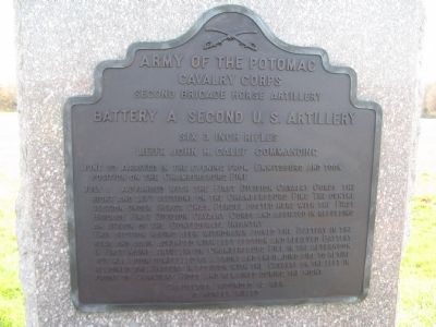Battery A, Second U.S. Artillery Tablet image. Click for full size.