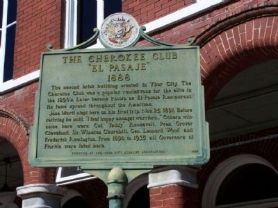 The Cherokee Club Marker. Click for full size. The Cherokee Club Marker image. Click for full size.