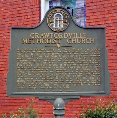 Crawfordville Methodist Church Marker image. Click for full size.