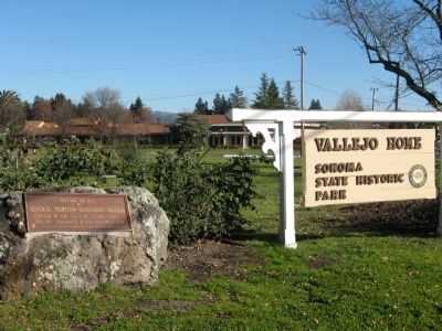Wide View of Marker at Entrance to Historic Park image. Click for full size.