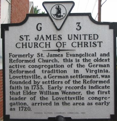 St. James United Church of Christ Marker image. Click for full size.