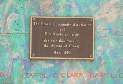 Railroad Underpass Murals Plaque. Click for full size. Railroad Underpass Murals Plaque image. Click for full size.