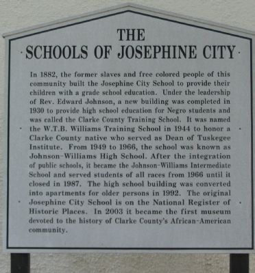 The Schools of Josephine City Marker image. Click for full size.