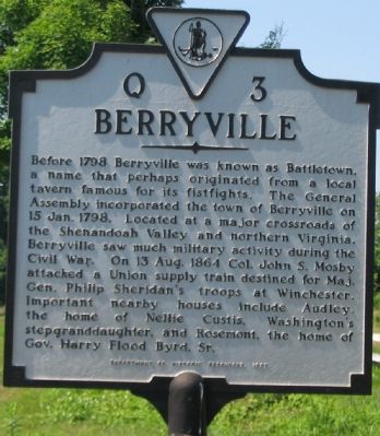Berryville Marker image. Click for full size.