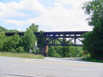 Railroad Bridge over Highway and Mechums River image. Click for full size.