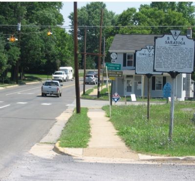 Markers B-4 and J-21 Stand Beside Greenway Avenue in Boyce image. Click for full size.