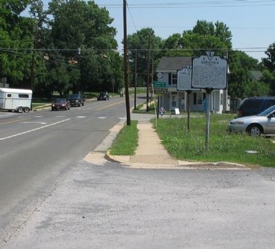 B 4 and J 21 Stand at the Intersection of Main and Greenway Streets in Boyce image. Click for full size.