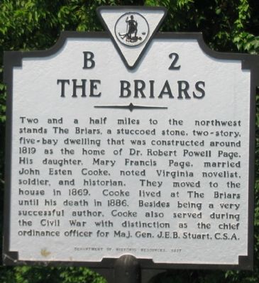 The Briars Marker image. Click for full size.