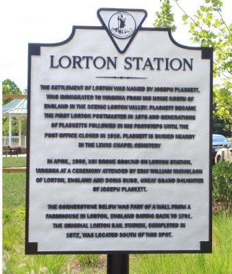 Lorton Station Marker image. Click for full size.