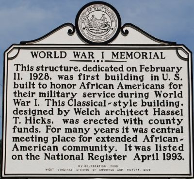 World War I Memorial Marker. Click for full size. World War I Memorial Marker image. Click for full size.