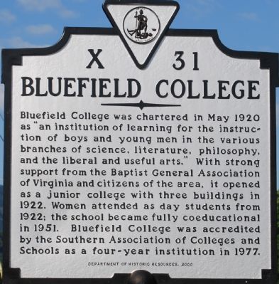 Bluefield College Marker image. Click for full size.