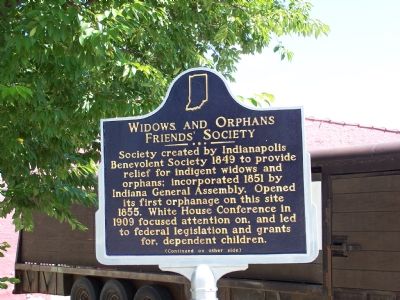 Side One: Widows and Orphans Friends' Society Marker. Click for full size. Side One: Widows and Orphans Friends' Society Marker image. Click for full size.
