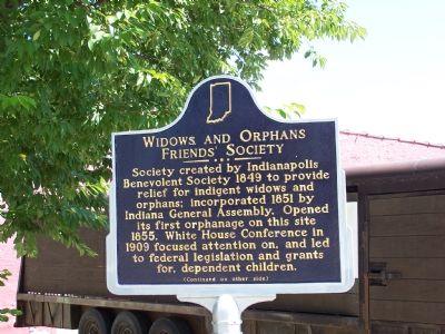 Side One: Widows and Orphans Friends' Society Marker image. Click for full size.
