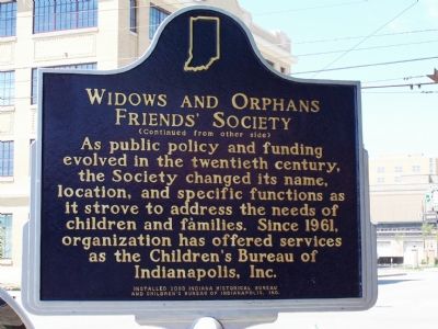 Side Two: Widows and Orphans Friends' Society Marker. Click for full size. Side Two: Widows and Orphans Friends' Society Marker image. Click for full size.