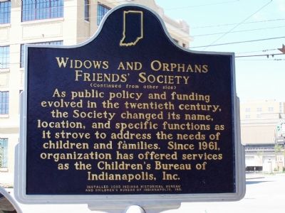 Side Two: Widows and Orphans Friends' Society Marker image. Click for full size.