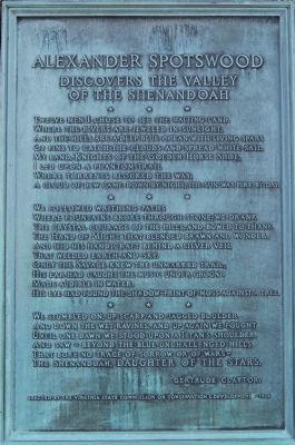 Alexander Spotswood Marker. Click for full size. Alexander Spotswood Marker image. Click for full size.
