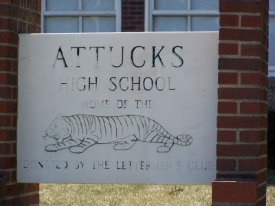 Attucks High School Sign image. Click for full size.