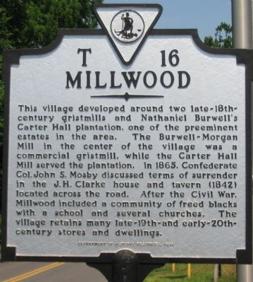 Millwood Marker image. Click for full size.