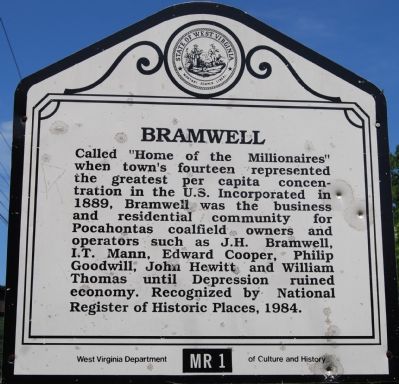 Bramwell Marker image. Click for full size.