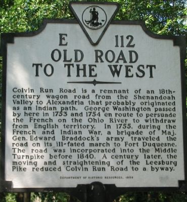 Old Road To The West Marker. Click for full size. Old Road To The West Marker image. Click for full size.