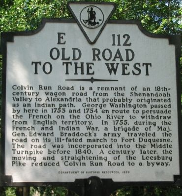 Old Road To The West Marker image. Click for full size.