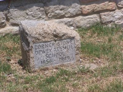 Corner Stone: Dewey Avenue School 1856 - 1949, next to the Mill image. Click for full size.
