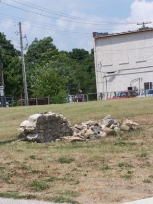 A pile of stones on the side of the Mill image. Click for full size.