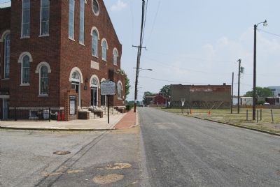 Marker in front of church. Click for full size. Marker in front of church image. Click for full size.