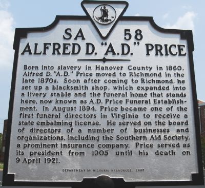 Alfred D. "A.D." Price Marker. Click for full size. Alfred D. "A.D." Price Marker image. Click for full size.