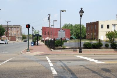 Marker at the corner of Leigh and Second Streets. Click for full size. Marker at the corner of Leigh and Second Streets image. Click for full size.