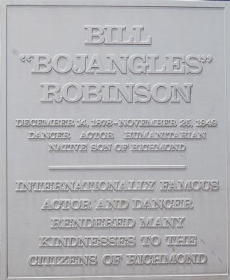Bill "Bojangles" Robinson Marker image. Click for full size.
