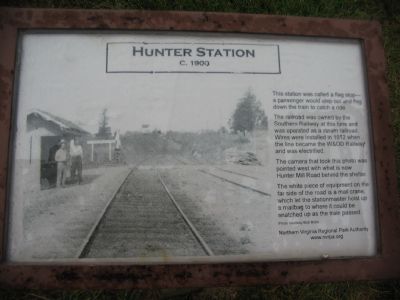 Hunter Station c. 1900 Marker image. Click for full size.