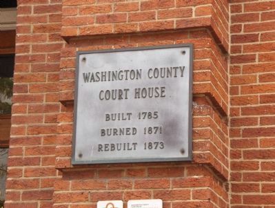 Chronology of the Washington County Court House image. Click for full size.