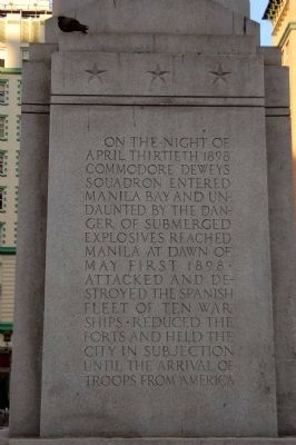 Dewey Monument Marker, Panel 1 image. Click for full size.