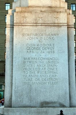 Dewey Monument Marker, Panel 3 image. Click for full size.
