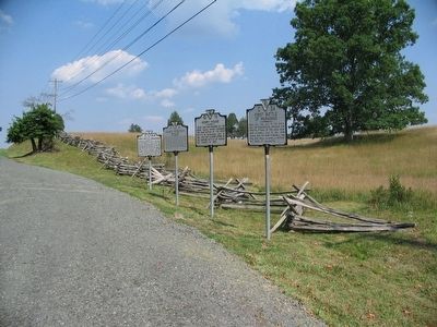 Henry House Marker's previous location with other markers along Lee Highway. image. Click for full size.