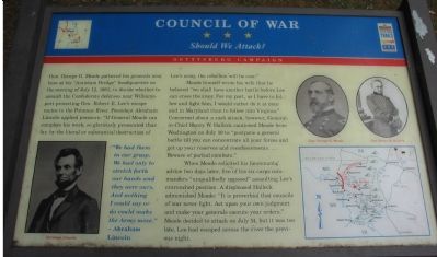 Council of War Marker. Click for full size. Council of War Marker image. Click for full size.