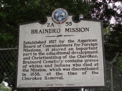 Brainerd Mission Marker. Click for full size. Brainerd Mission Marker image. Click for full size.