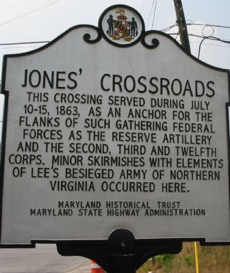Jones' Crossroads Marker image. Click for full size.