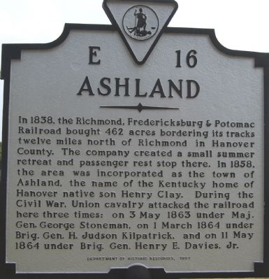 Ashland Marker. Click for full size. Ashland Marker image. Click for full size.
